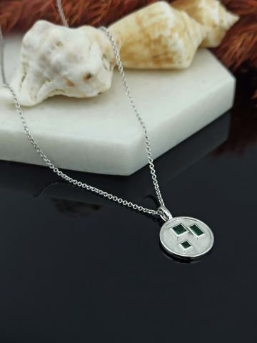 925 Ayar Zirkon Taşlı Gümüş Kolye