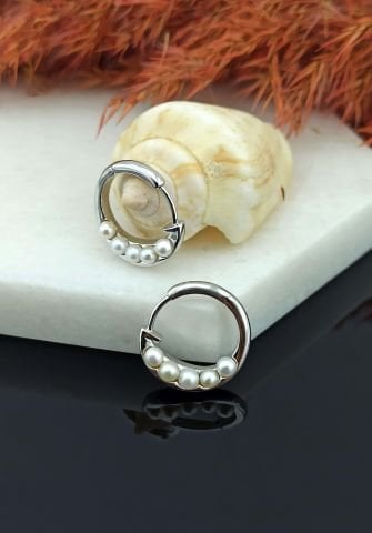 925 Ayar İncili Gümüş Küpe